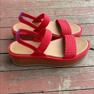 Rothy's Red Platform Sandal